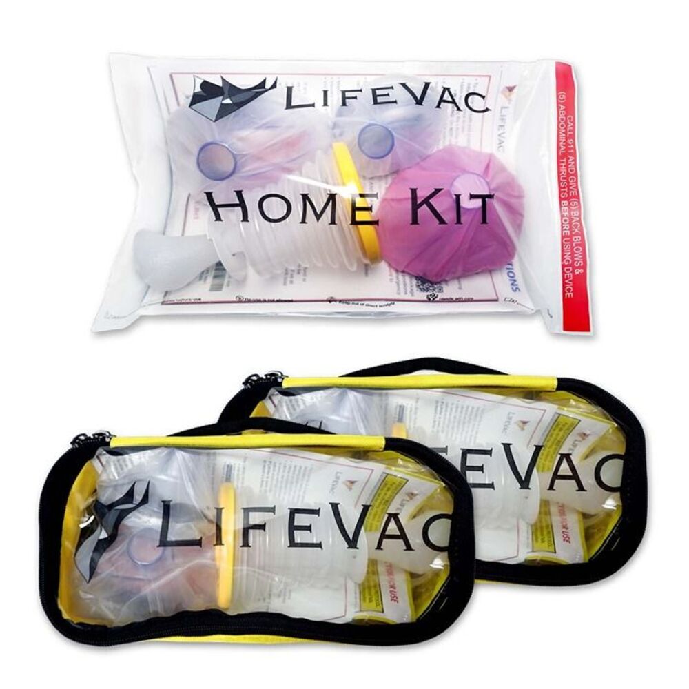 LifeVac 1 Home Kit 2 Travel Kits (3 Pack LifeVacs) Anti Choking Devices LOT